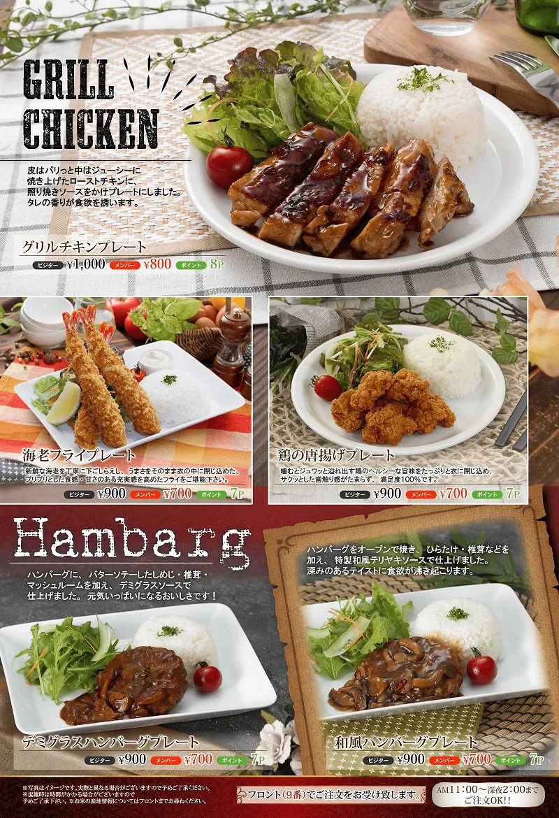 プレートメニュー２